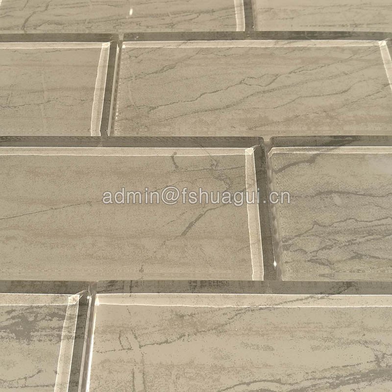 Huagui Inkjet gray glass subway tile home depot HG-CDT662 GLASS SUBWAY TILE image14