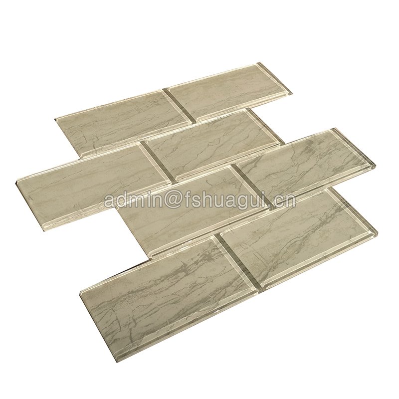Huagui Inkjet gray glass subway tile home depot HG-CDT662 GLASS SUBWAY TILE image14
