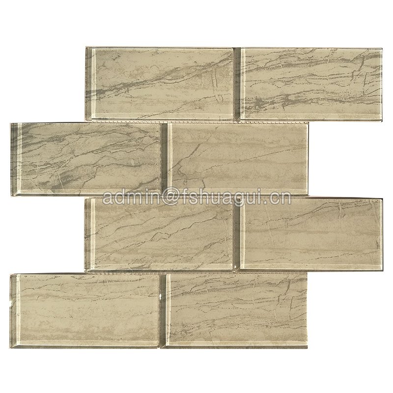 Huagui Inkjet gray glass subway tile home depot HG-CDT662 GLASS SUBWAY TILE image14