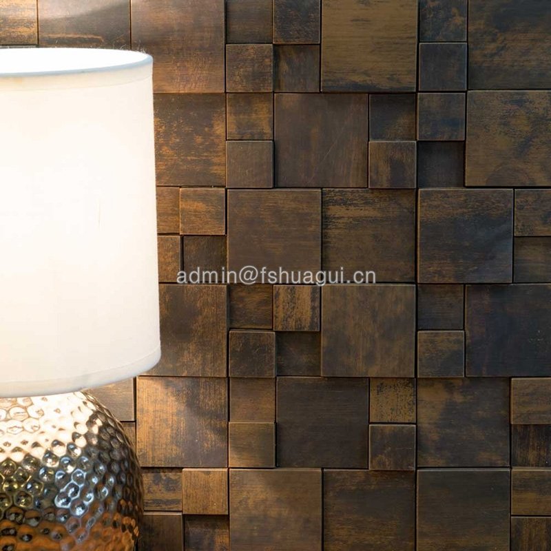Huagui 3D antique copper mosaic tile HG-CPM001 METAL MOSAIC TILE image12