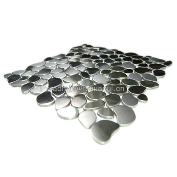 Huagui 304 River Rock Pattern Mosaic Stainless Steel kitchen backsplash wall tile HG-JS8304 METAL MOSAIC TILE image11