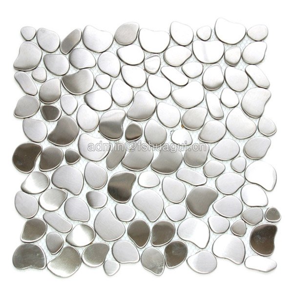 Huagui 304 River Rock Pattern Mosaic Stainless Steel kitchen backsplash wall tile HG-JS8304 METAL MOSAIC TILE image11