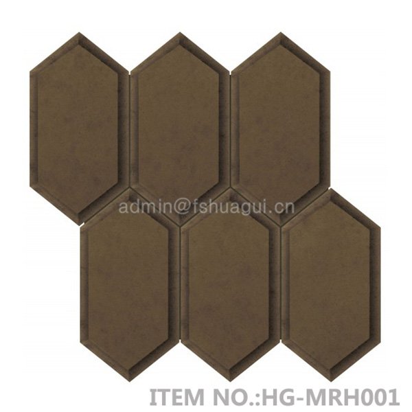 Huagui Bronze beveled elongated hexagon mirror mosaic tile HG-MRH001 GLASS MOSAIC TILE image122