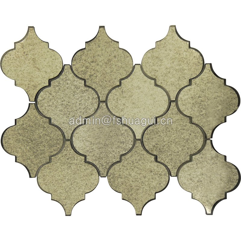 Huagui HG-MRH007 Arabesque Antique Mirror Glass Tile Mosaic HG-MRH007 GLASS MOSAIC TILE image121
