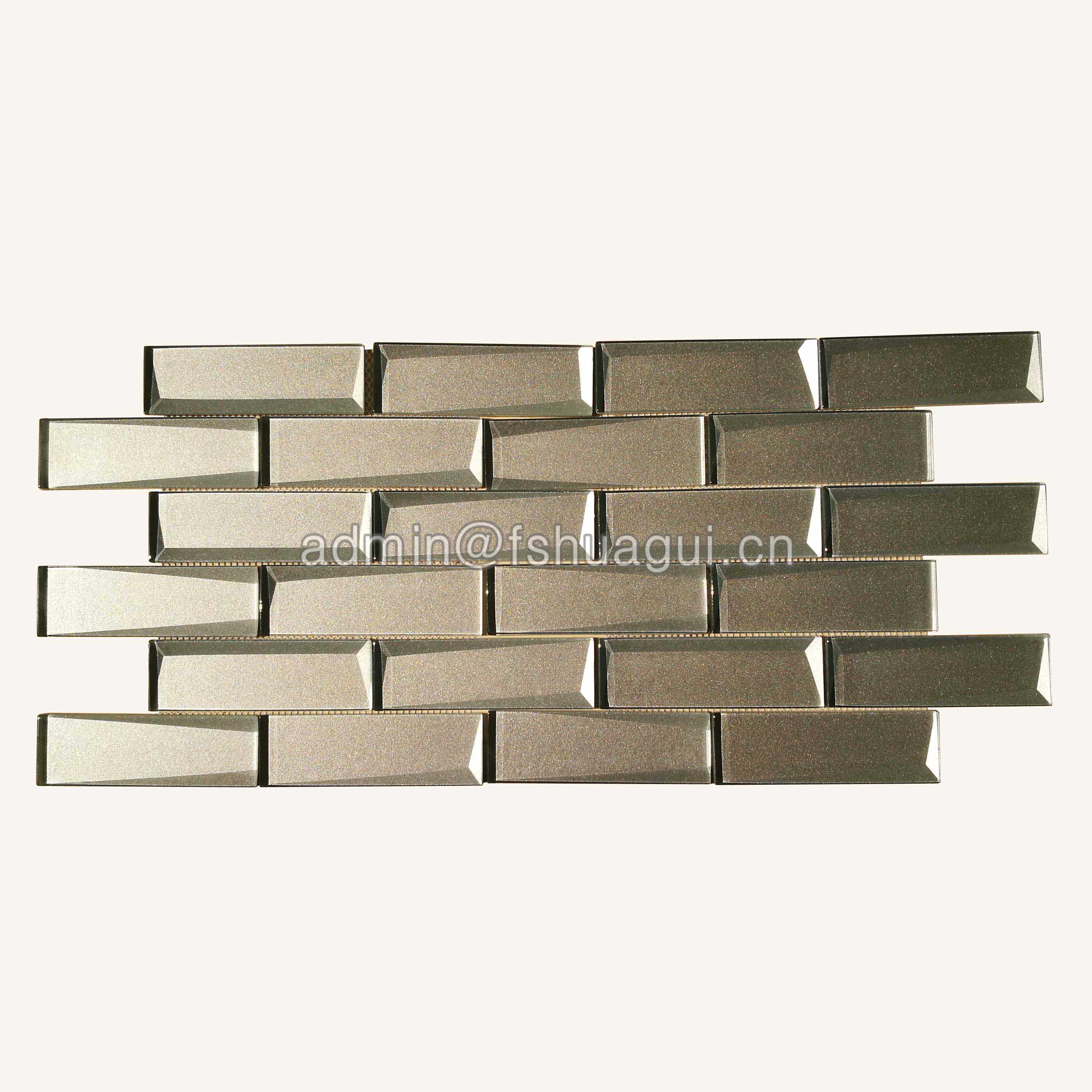 Huagui Cold Spray Glass Mosaic Tile for Wall Backsplash HG-HB014 GLASS SUBWAY TILE image7