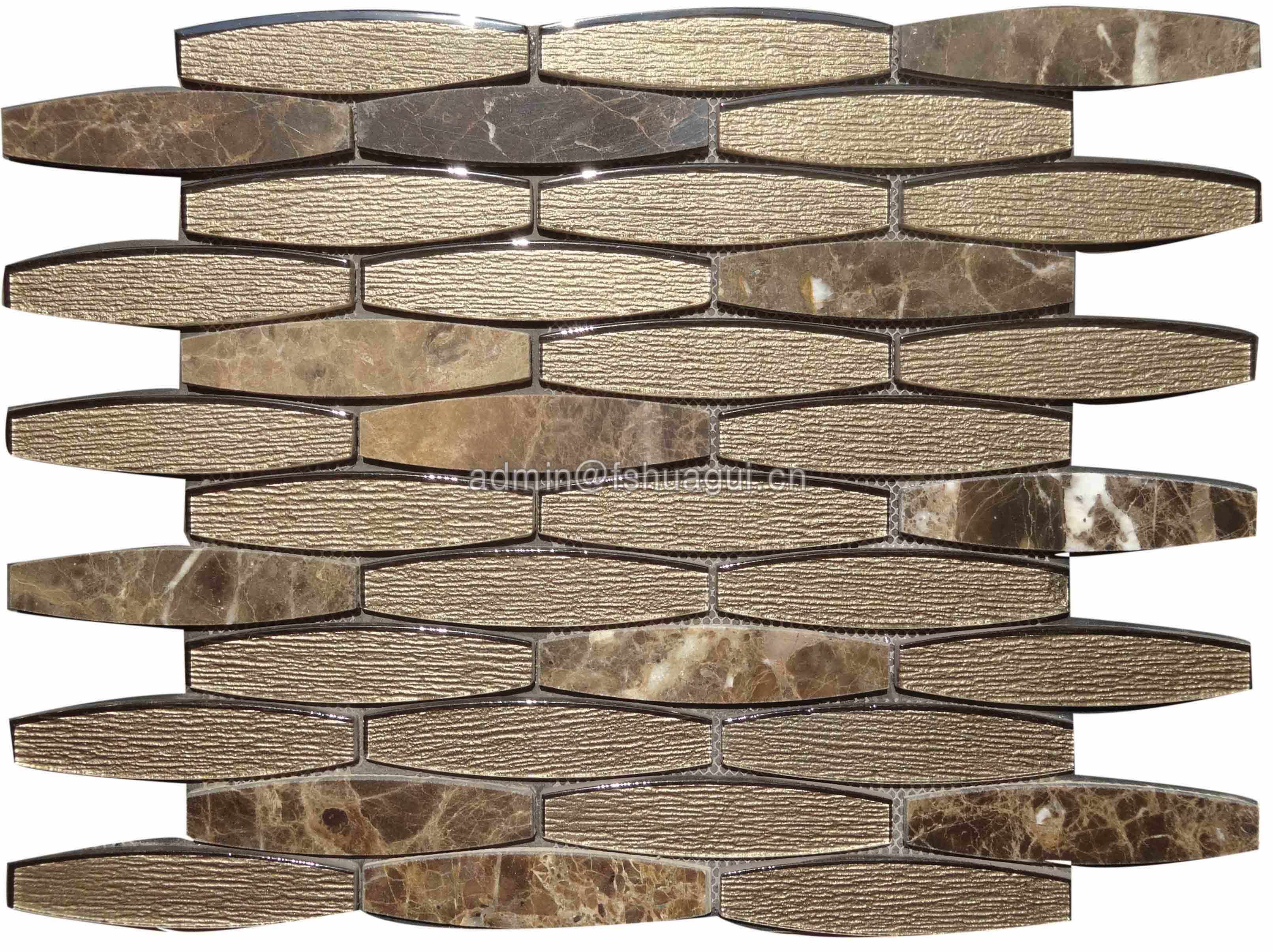 Huagui GLASS MOSAIC HG-YX018 GLASS MOSAIC TILE image98
