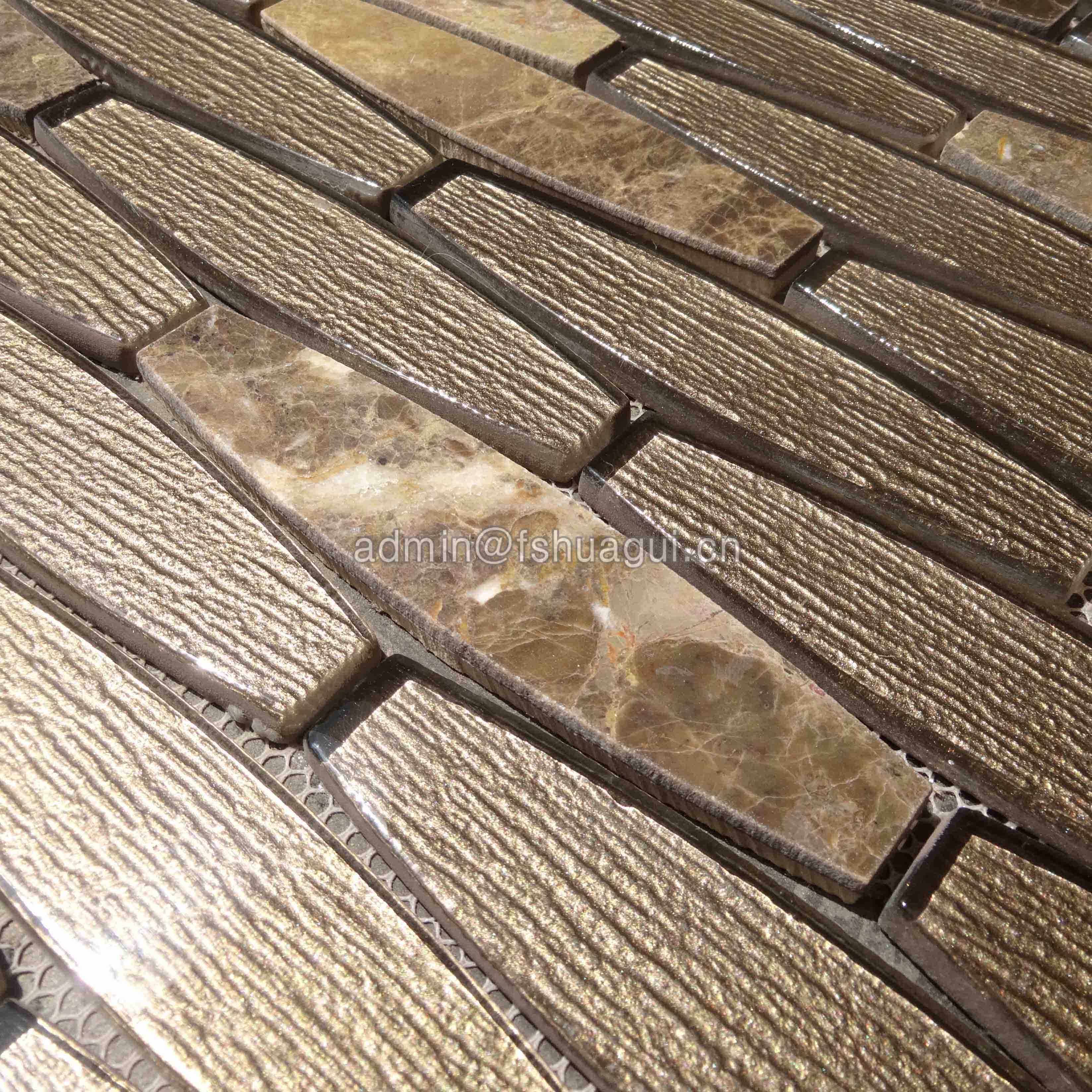 Huagui GLASS MOSAIC HG-YX018 GLASS MOSAIC TILE image98