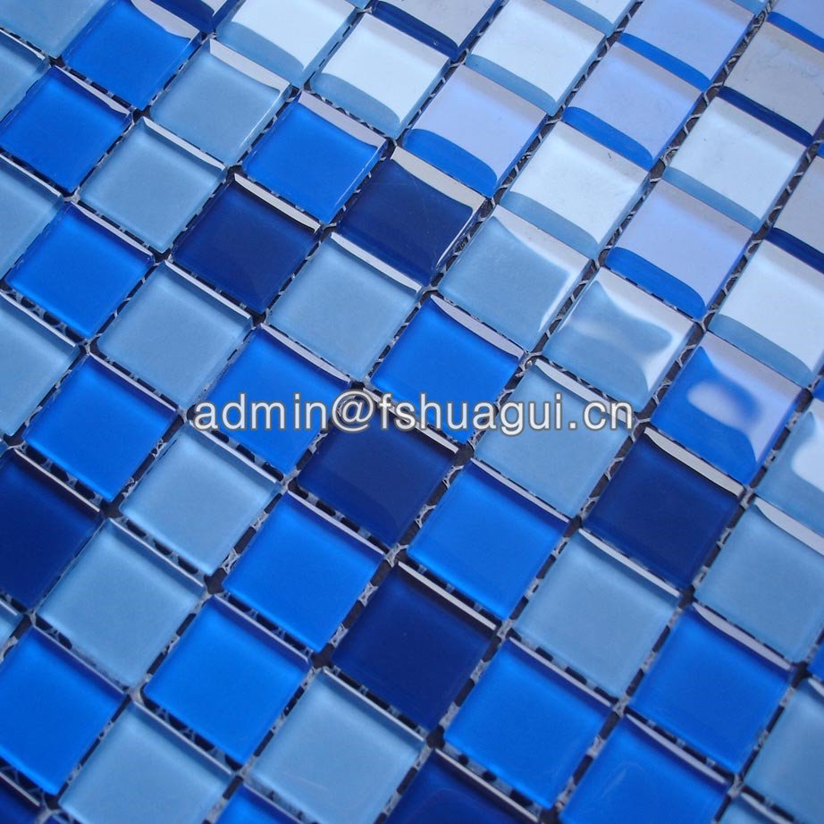 Huagui Blue Color Glossy Glass Mosaic Swimming Pool Mosaic Tiles HG-420010 POOL MOSAIC TILE image16