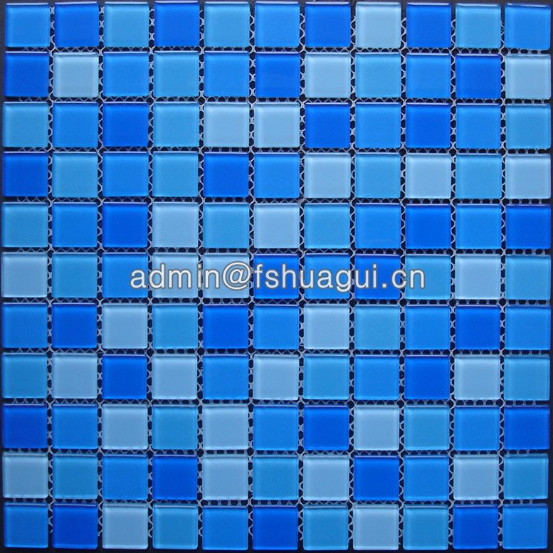 Huagui Swimming pool crystal material glass mosaic pool tile installation HG-425010 POOL MOSAIC TILE image8