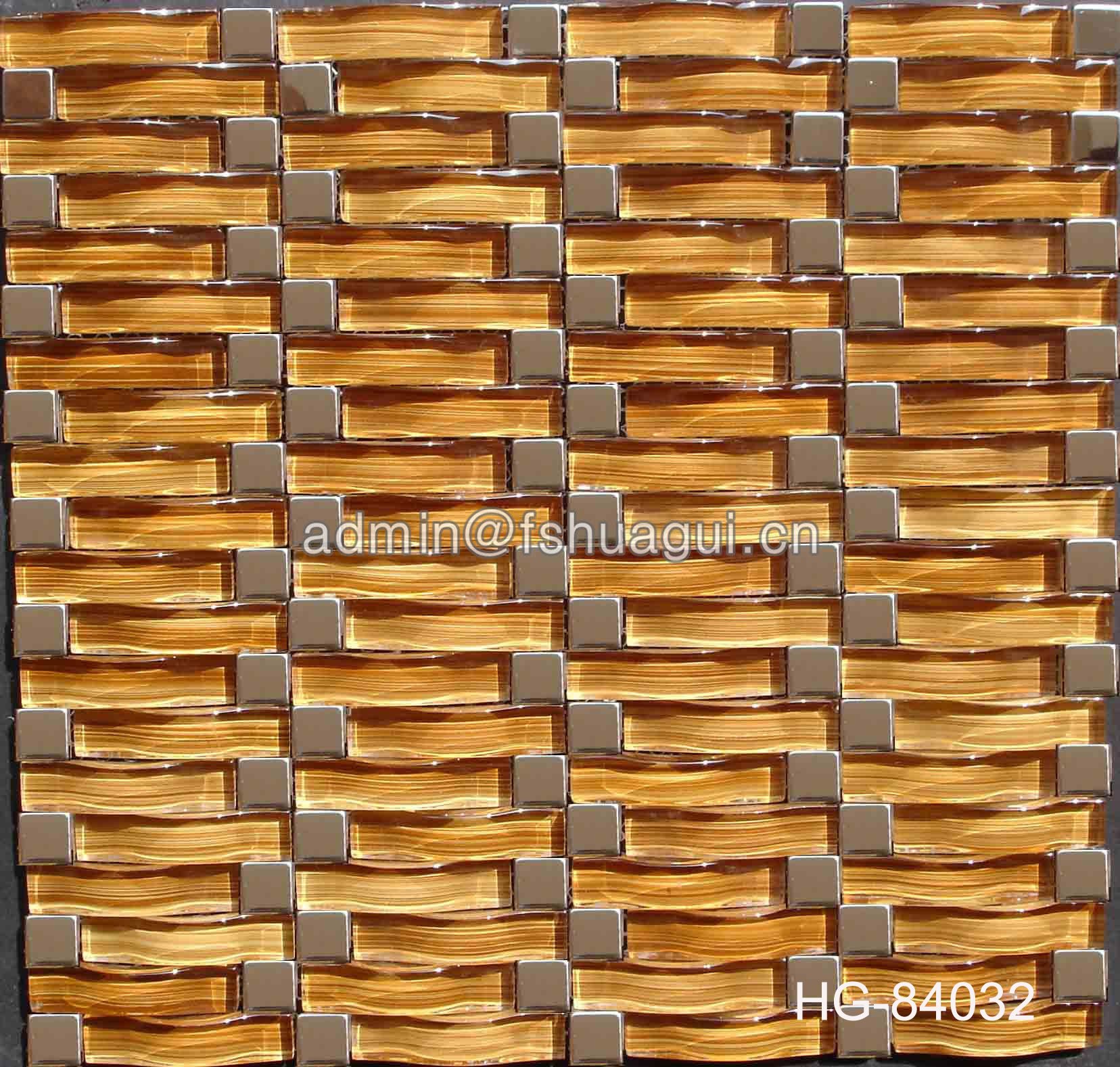 Huagui Decorative Wall Strip Glass Mosaic Tile HG-84023 GLASS MOSAIC TILE image41