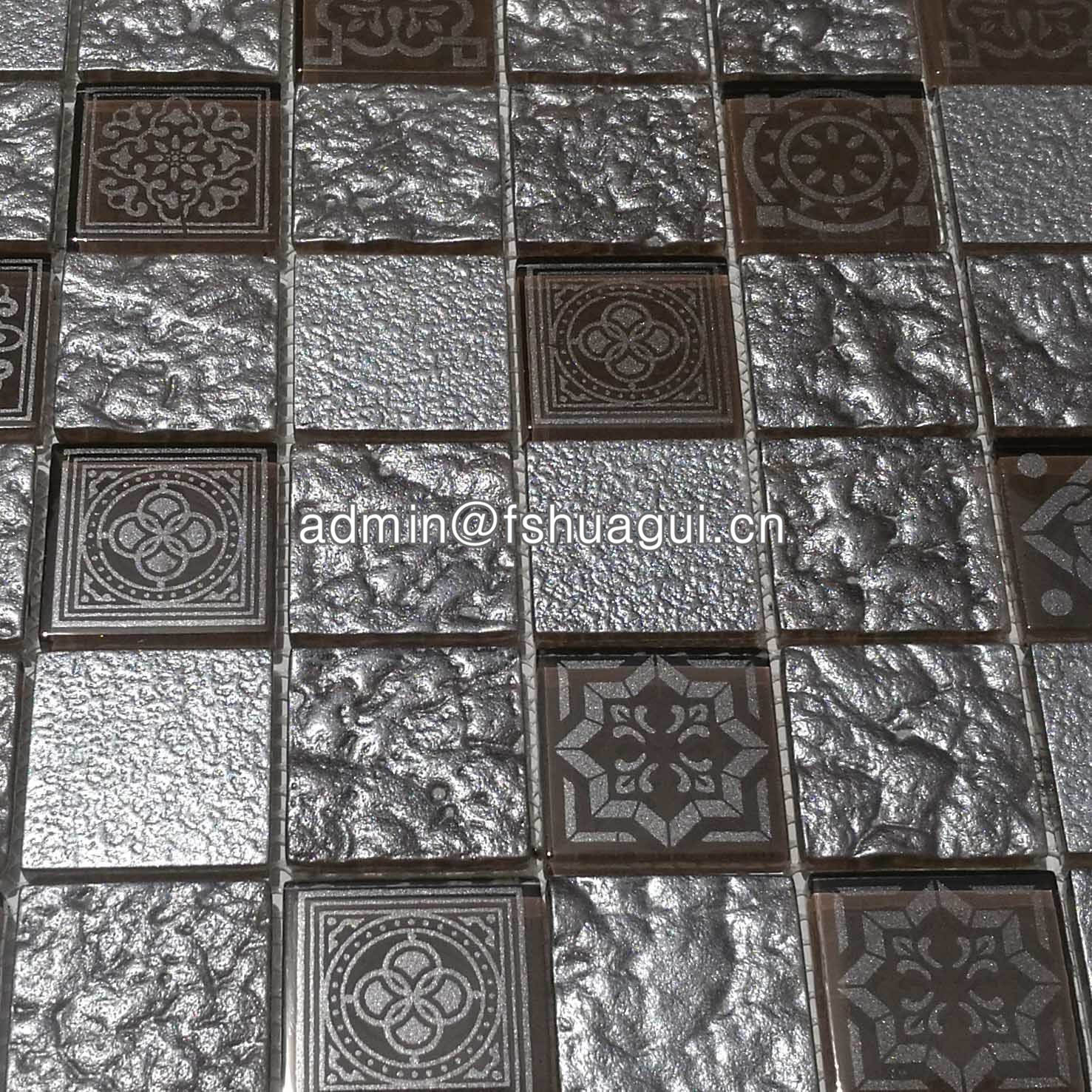 Huagui American Onyx Gold Glitter Glass Brick Wall Border Splashbacks mosaic tile HG-WJ421 GLASS MOSAIC TILE image13
