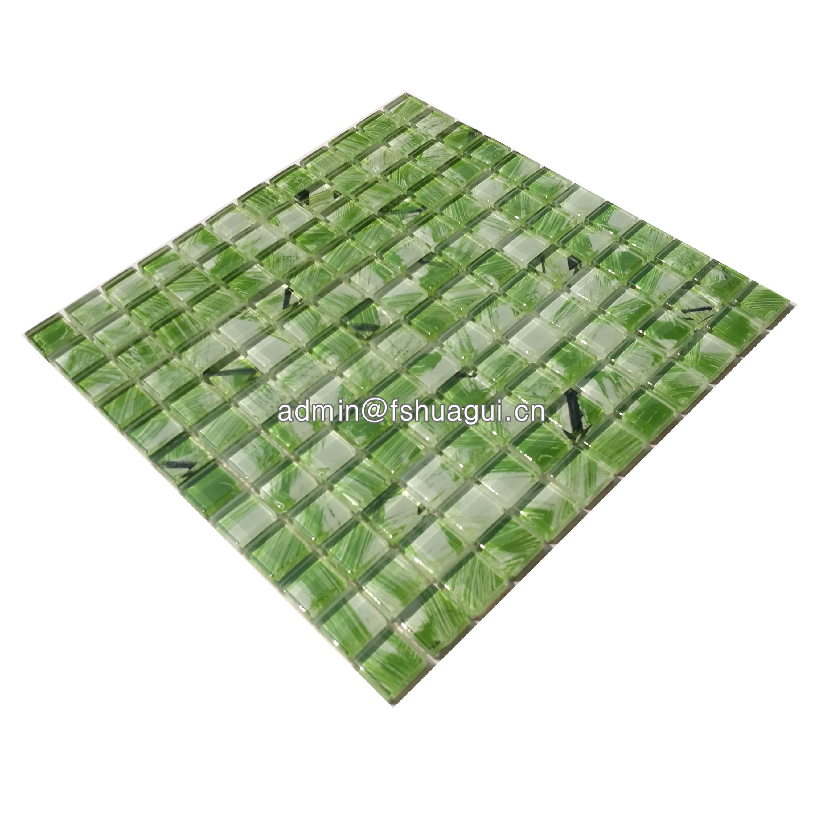 Huagui Rip curl green hand painted glass HG-8SH215 GLASS MOSAIC TILE image10