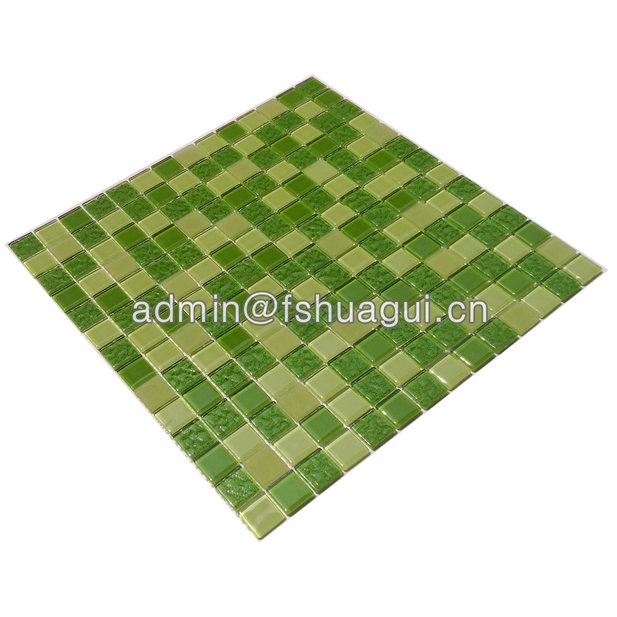 Huagui Fresh green anti slip glass mosaic bathroom tiles singapore HG-420011 GLASS MOSAIC TILE image4