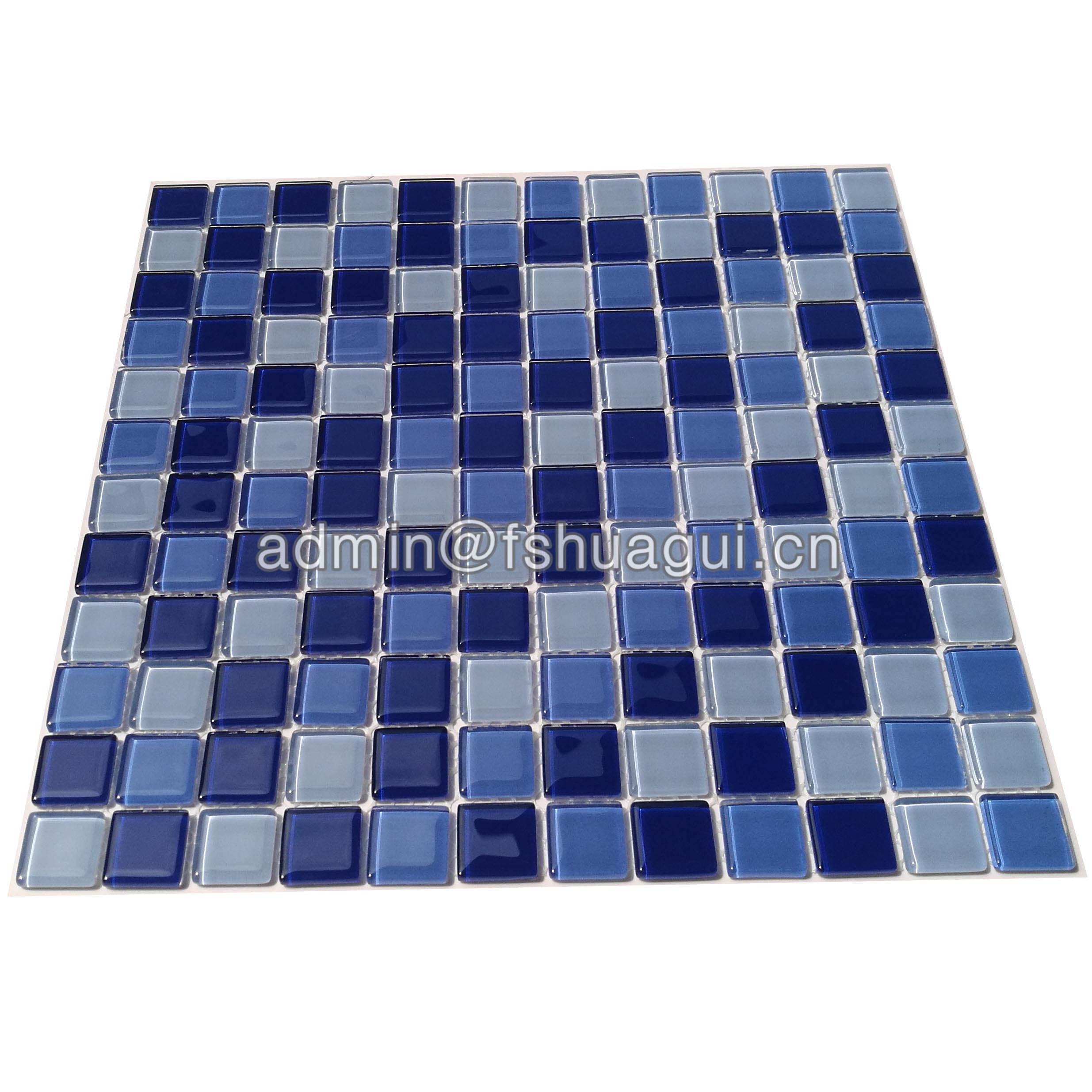 Huagui Popular blue ocean glass mosaic swimming pool tile Florida HG-423010 GLASS MOSAIC TILE image3