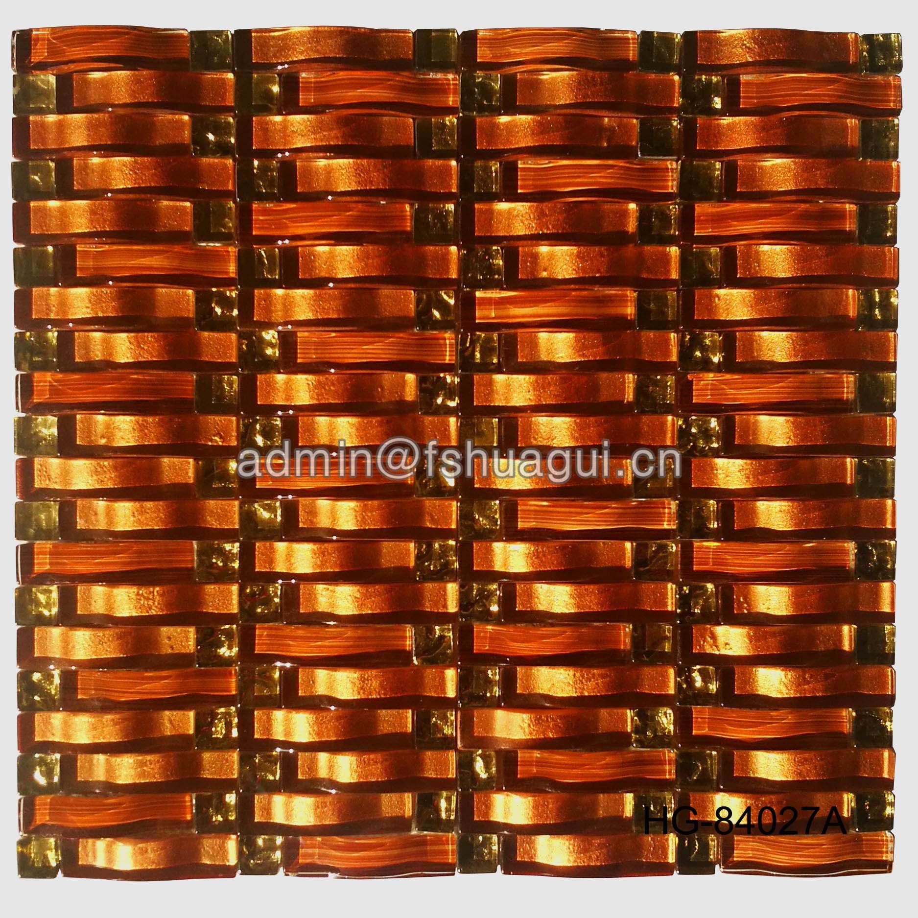 Huagui Luxurious Rose Glad Color Glass Mosaic Tile For Wall HG-84027A GLASS MOSAIC TILE image44
