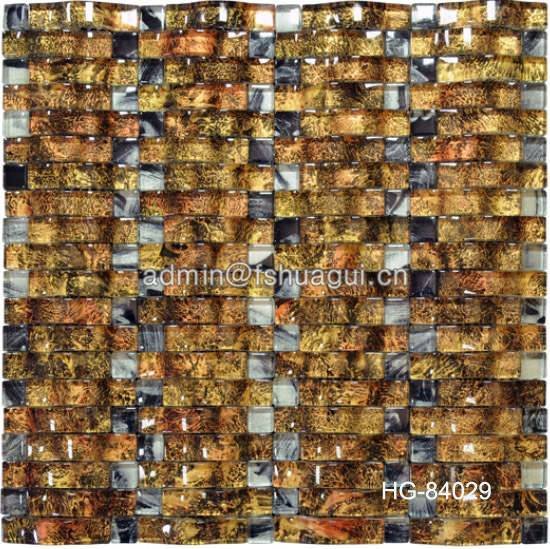 Huagui Luxury Interior Backsplash Stainless Steel Mixed Glass Mosaic Tile HG-84032 GLASS MOSAIC TILE image36