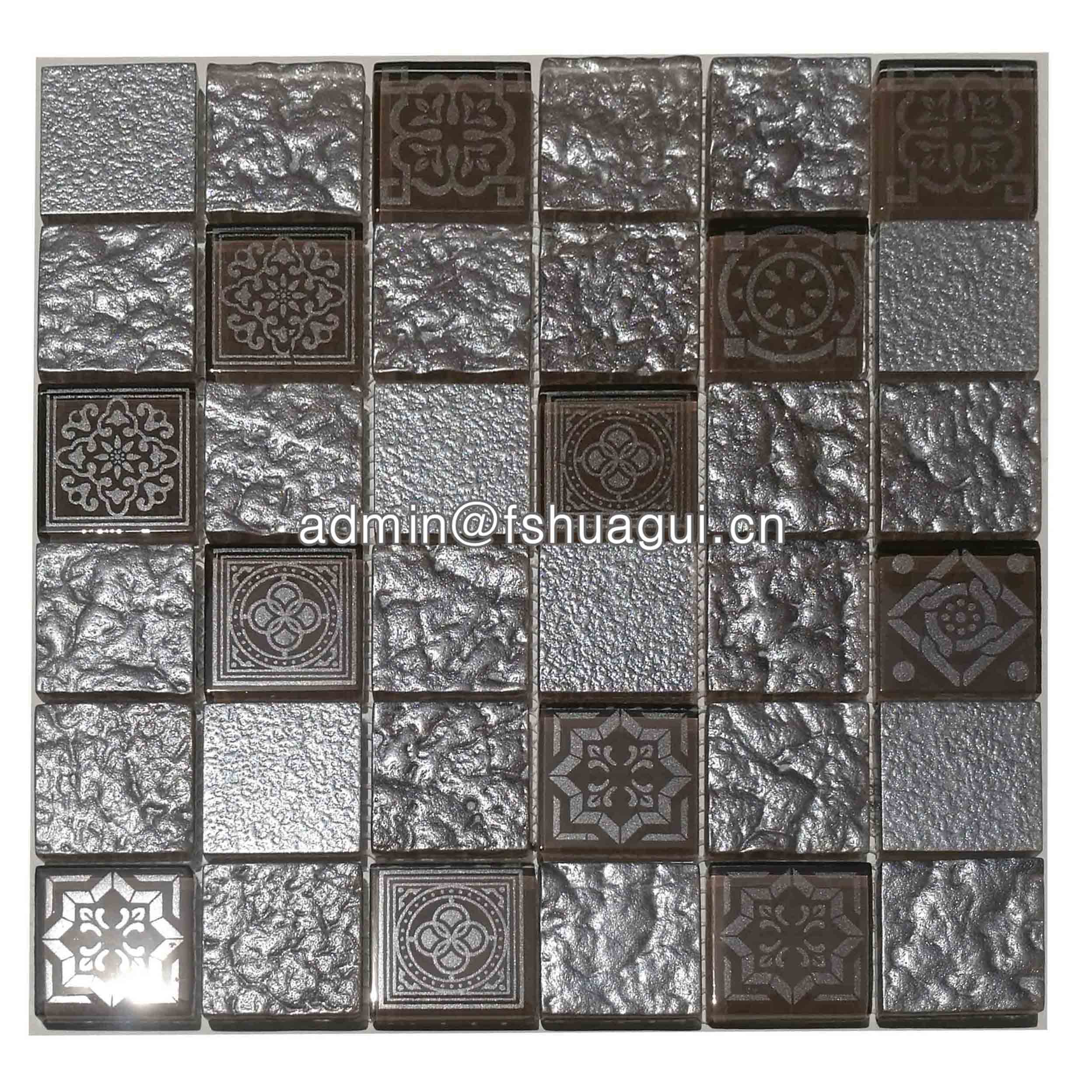 Huagui American Onyx Gold Glitter Glass Brick Wall Border Splashbacks mosaic tile HG-WJ421 GLASS MOSAIC TILE image13