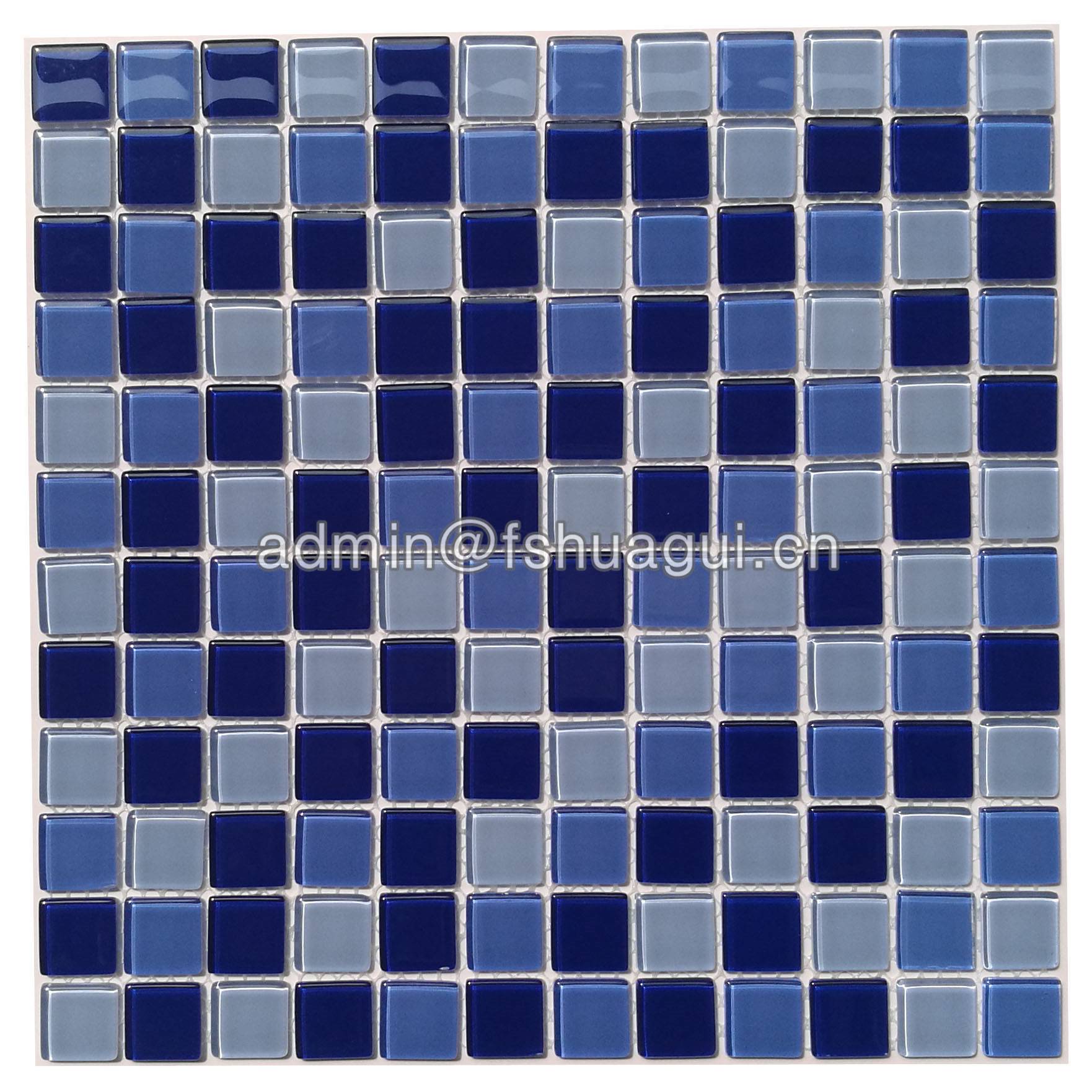 Huagui Popular blue ocean glass mosaic swimming pool tile Florida HG-423010 GLASS MOSAIC TILE image3